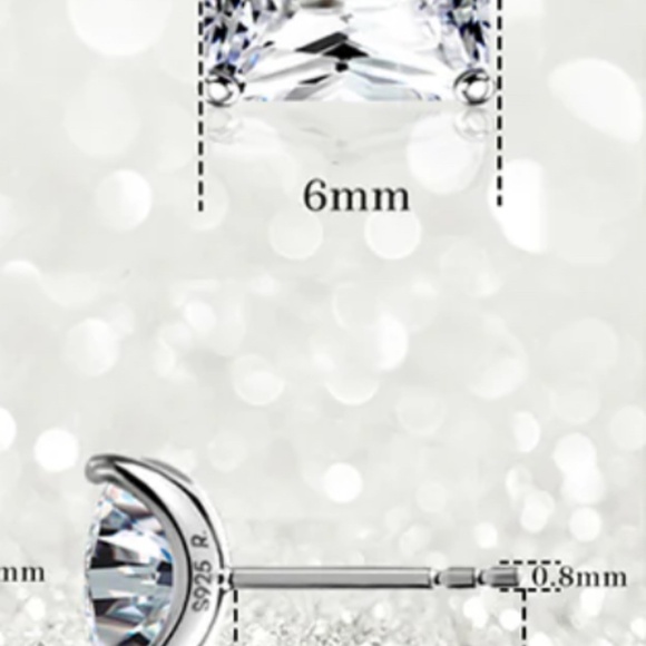 Raneecoco, Stunning Flame, Radiant Cut Stud Earrings - Picture 3 of 12